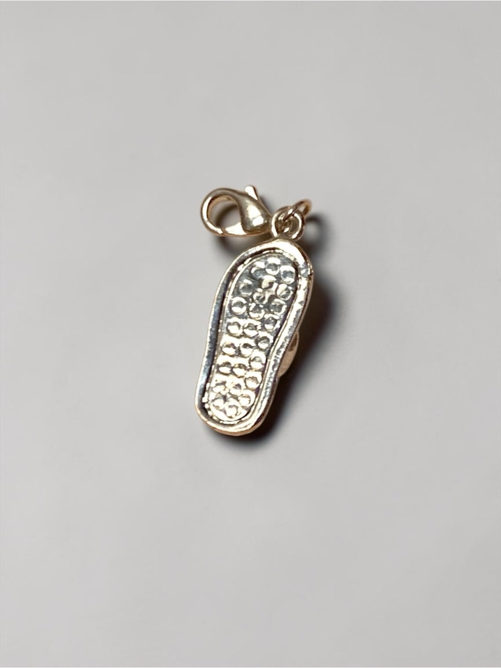 Silver & Crystal Sandal w/Lobster clasp Zipper pull, purse, shoe Charms - Picture 2 of 2